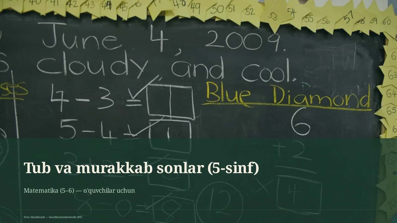 Tub va murakkab sonlar (5-sinf) 1