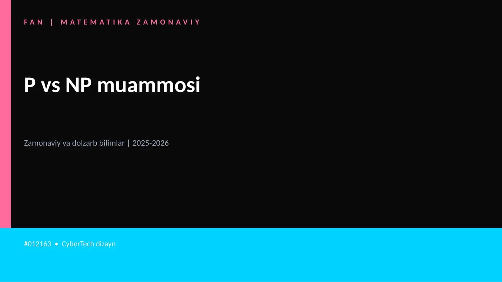 P vs NP muammosi 1