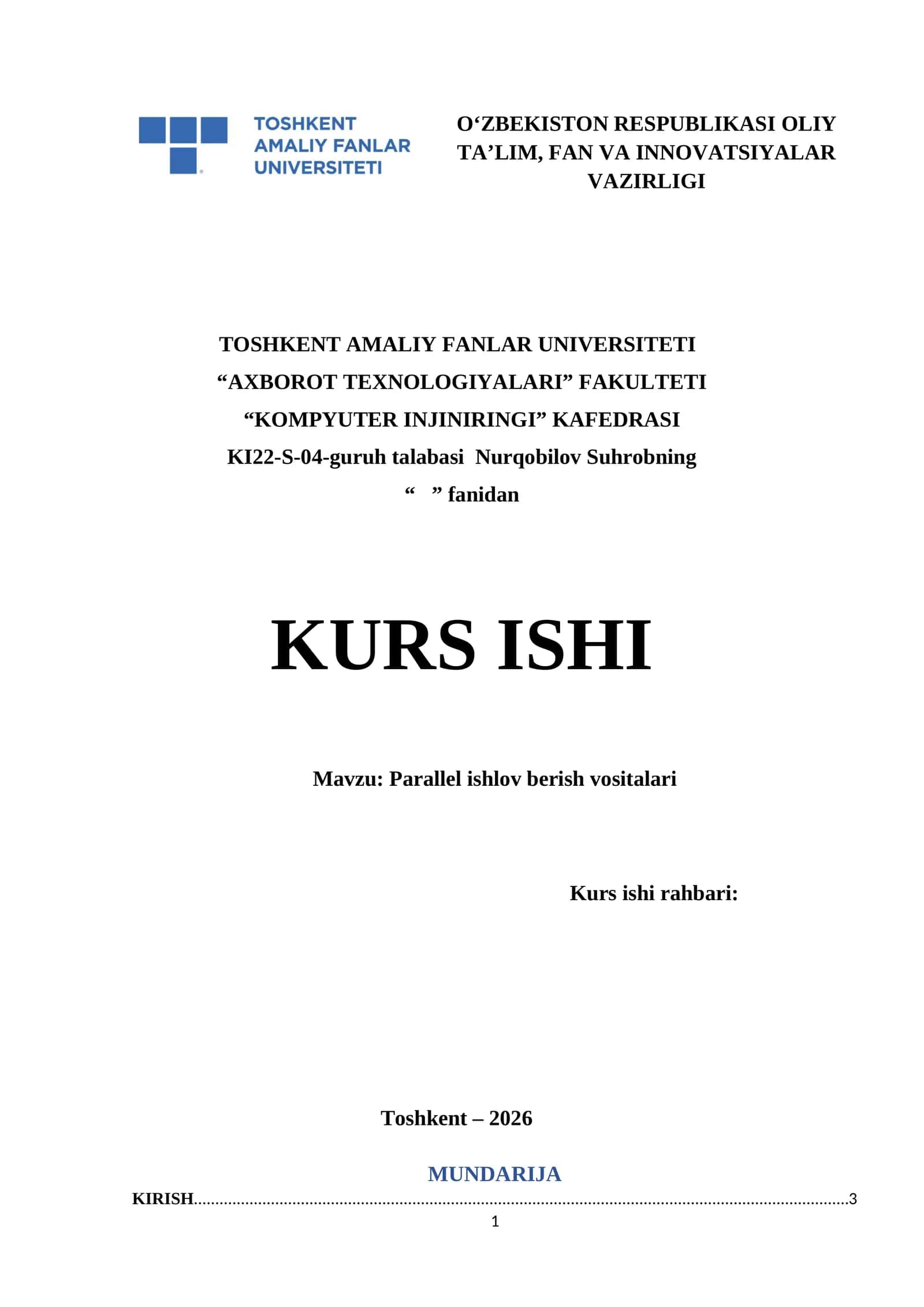 Hisoblagichlar. 1