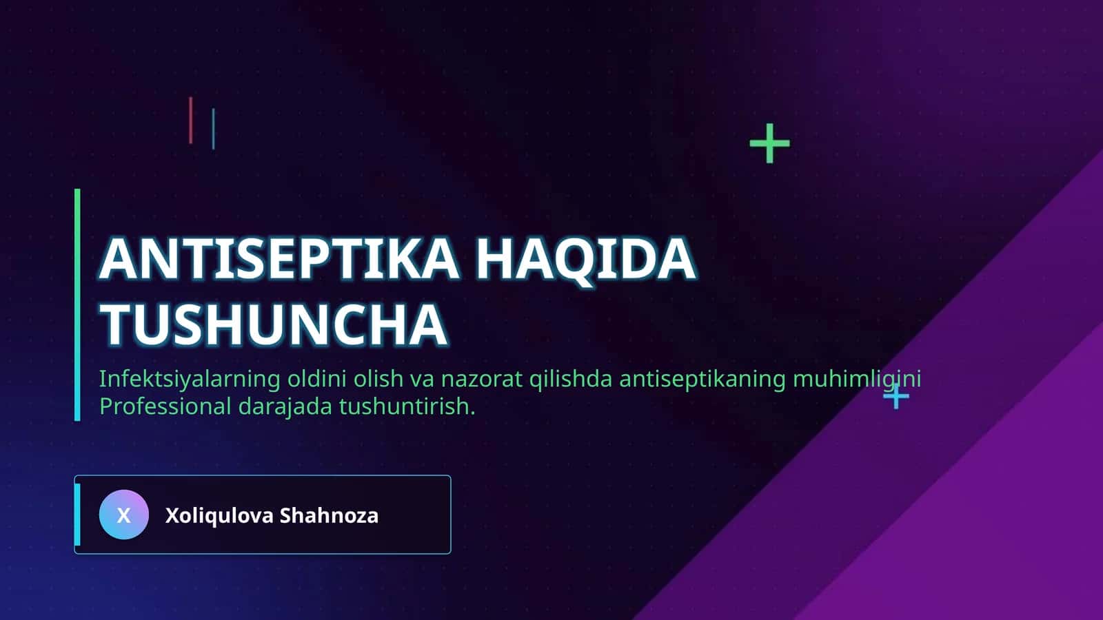 Antiseptika haqida tushuncha 1