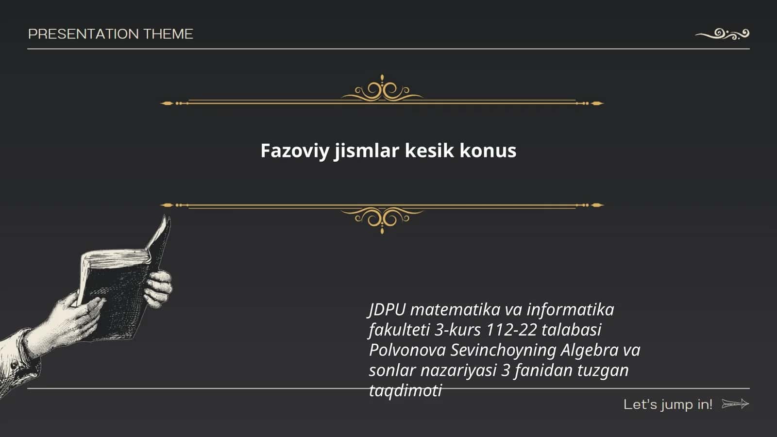 Algebra va sonlar nazariyasi 1