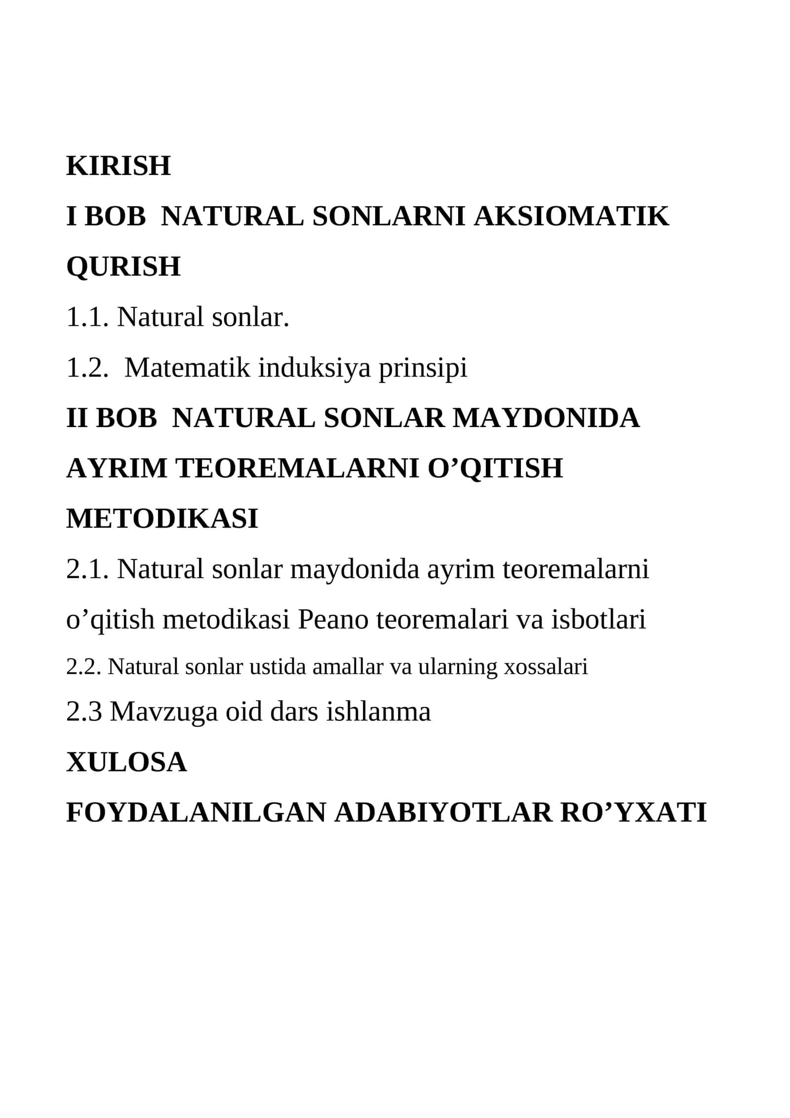Natural sonlar va ularning xossalari 1
