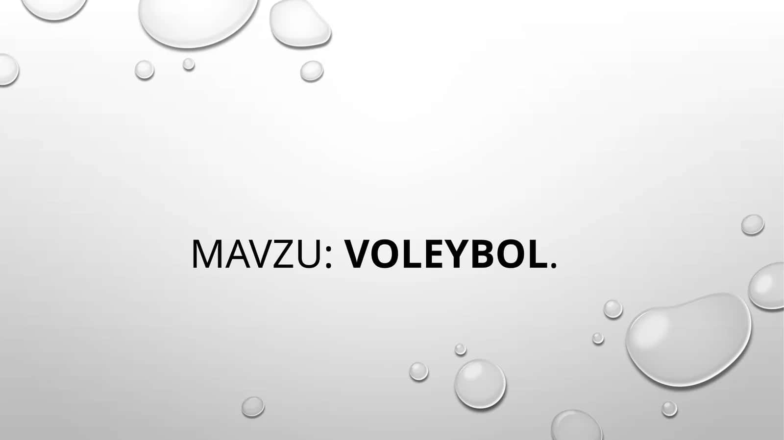 Voleybol 1