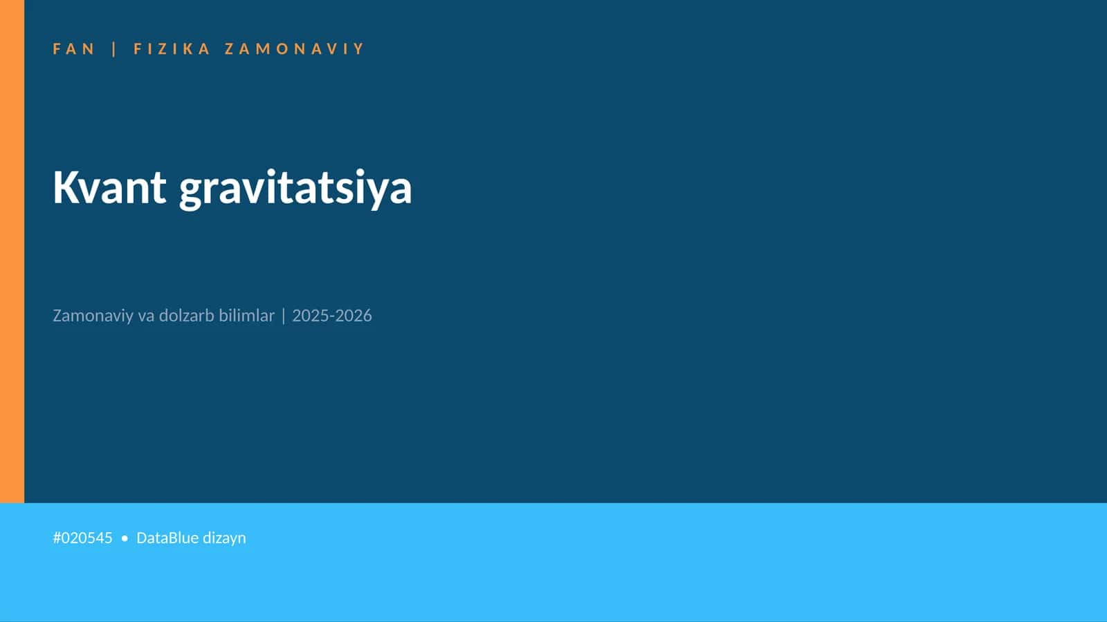 Fizika Zamonaviy 1