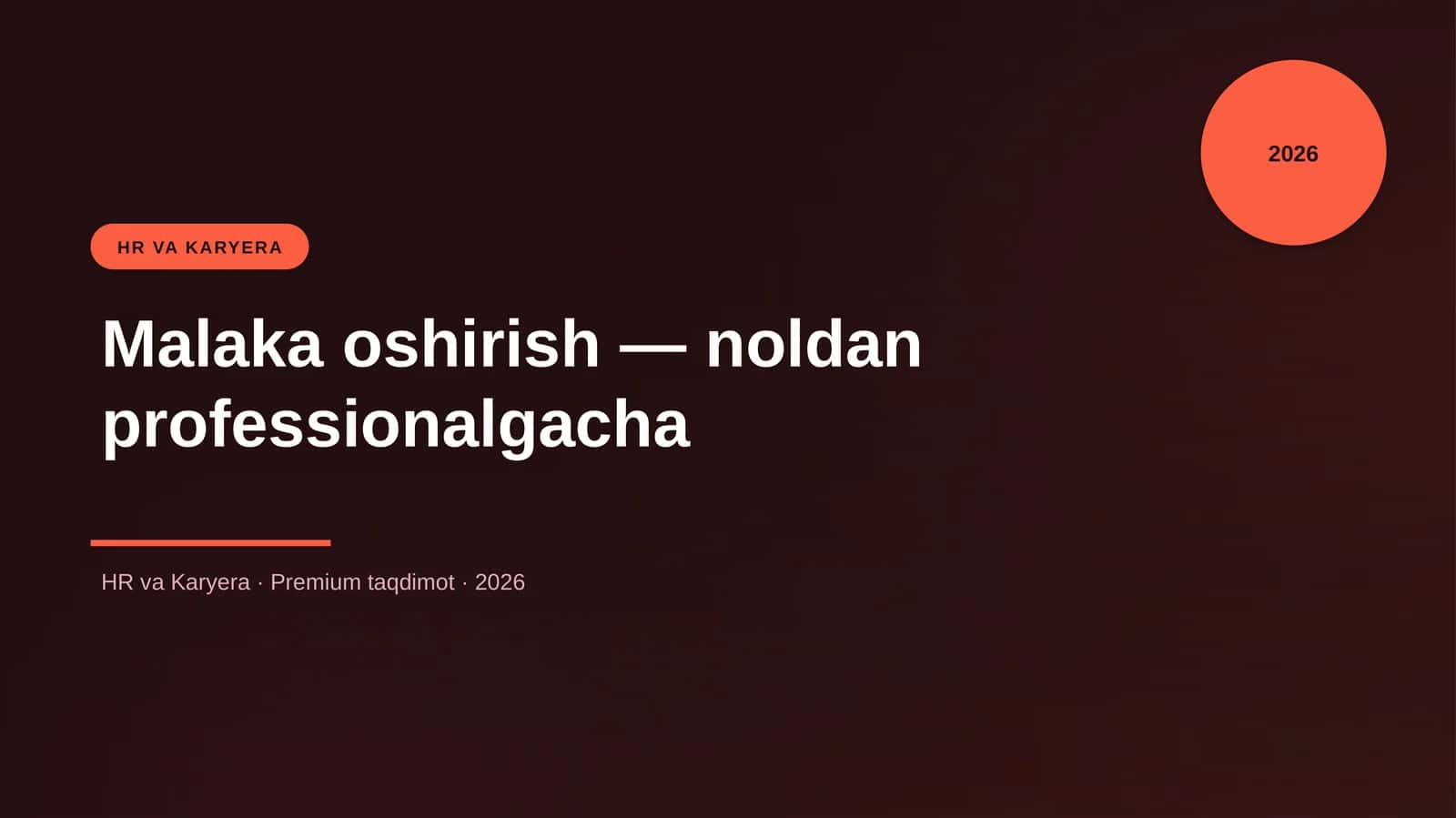 Malaka oshirish — noldan professionalgacha 1