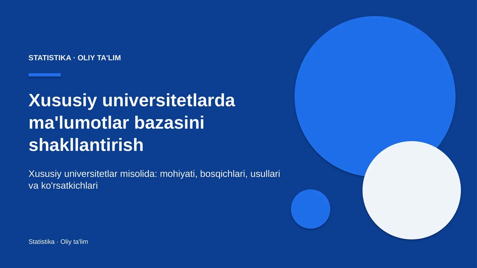 Xususiy universitetlarda ma'lumotlar bazasini shakllantirish 1