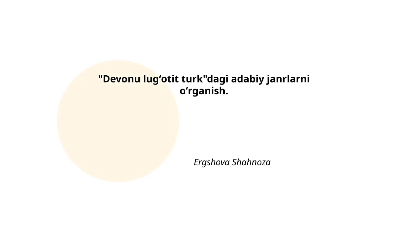 "Devonu lugʻotit turk"dagi adabiy janrlarni oʻrganish 1