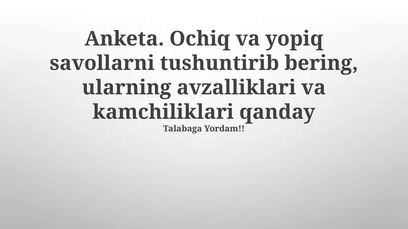 Anketa tahlili 1