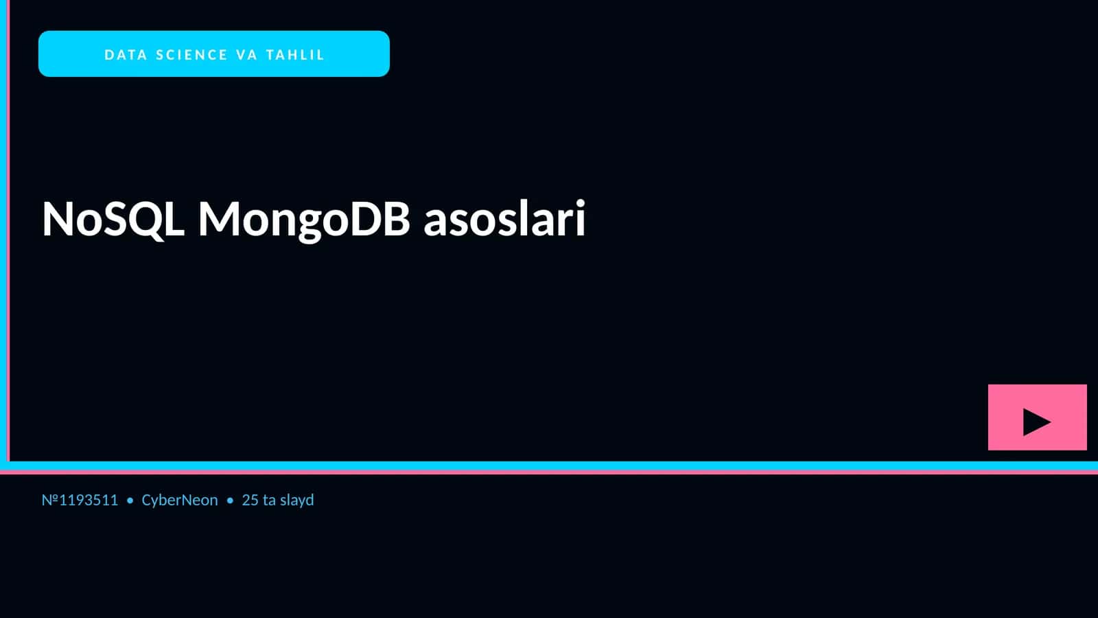 NoSQL MongoDB asoslari 1