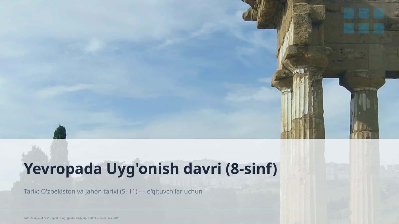 Yevropada Uyg'onish davri (8-sinf) 1