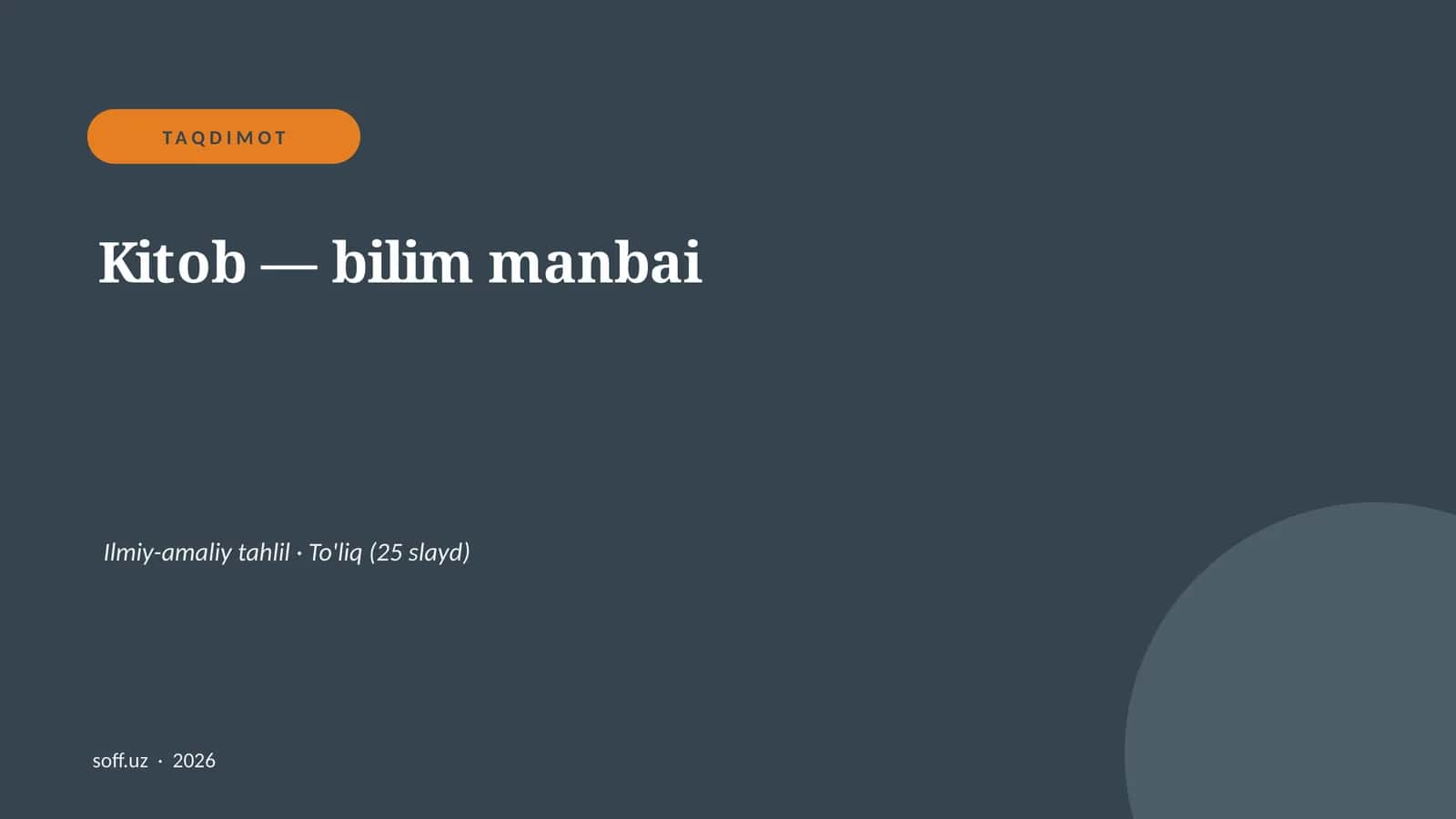 Kitob - bilim manbai 1