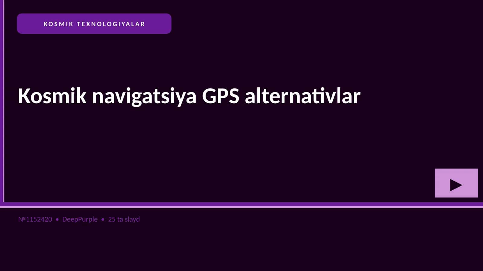 Kosmik navigatsiya GPS alternativlar 1