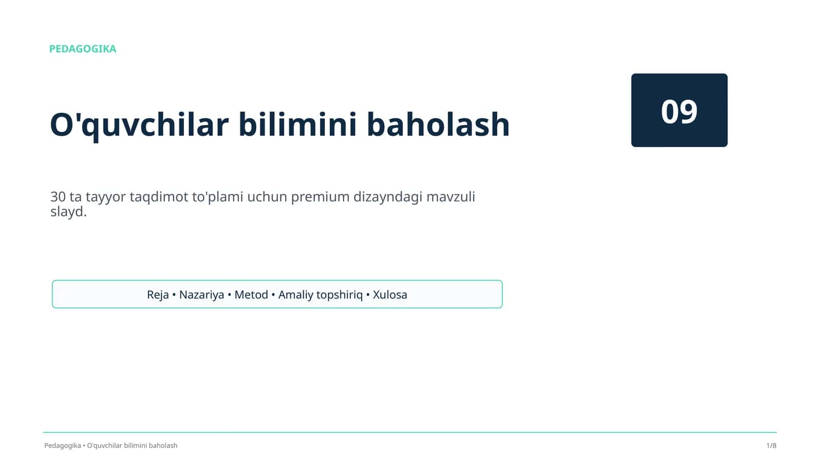 O'quvchilar bilimini baholash 1