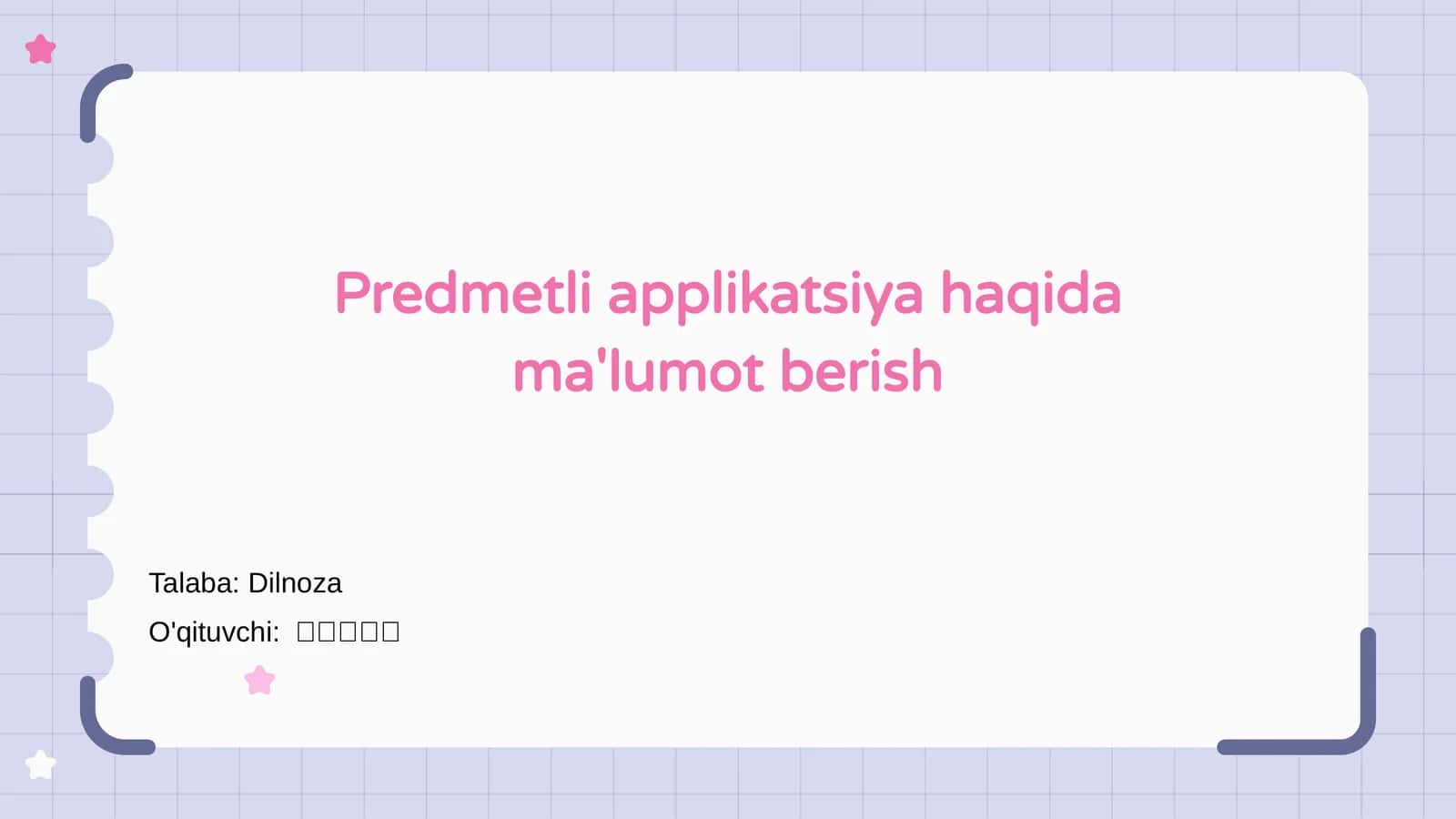 Predmetli applikatsiya 1