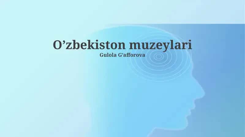 O’zbekiston muzeylari 1