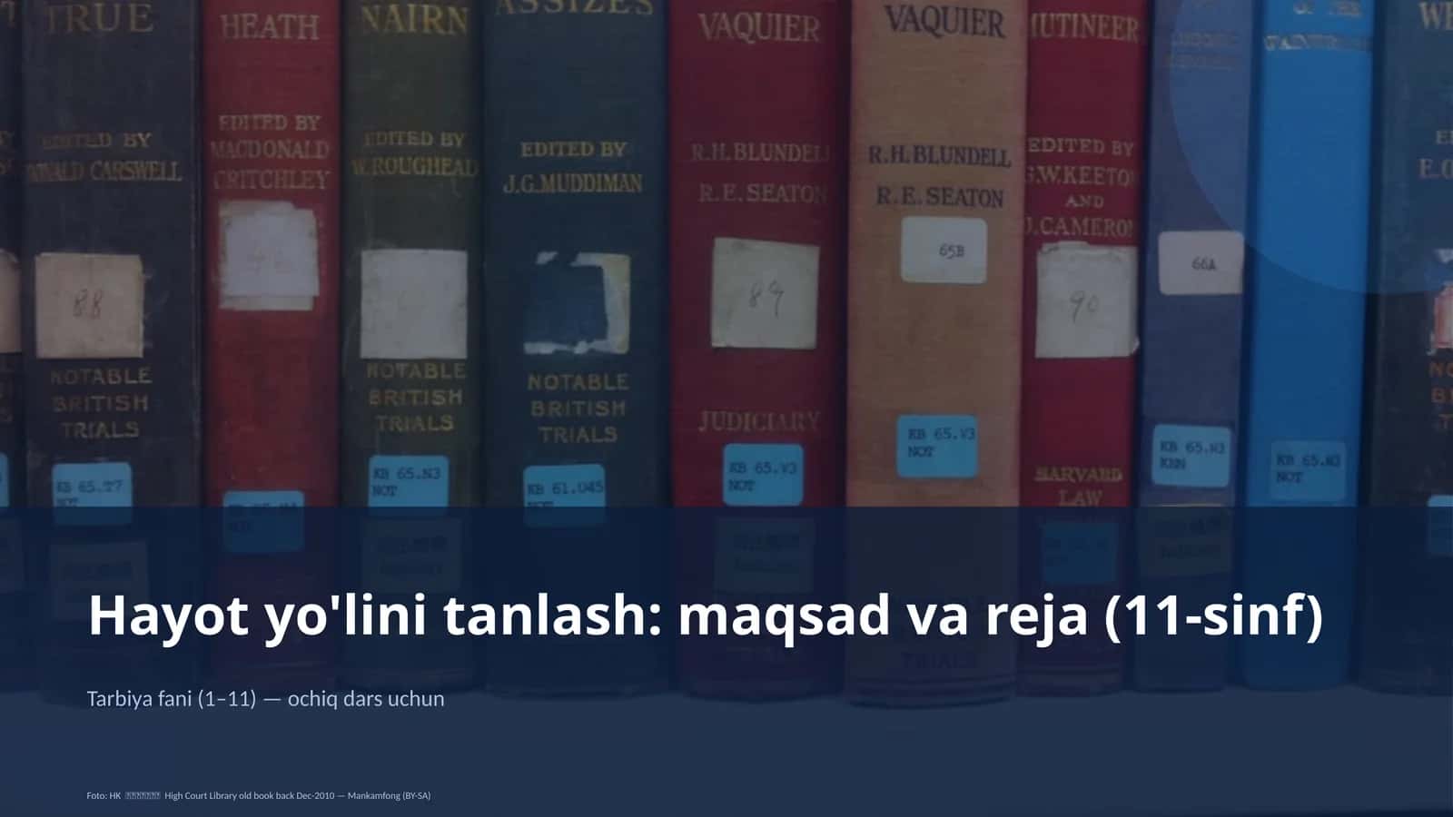 Hayot yo'lini tanlash: maqsad va reja (11-sinf) 1