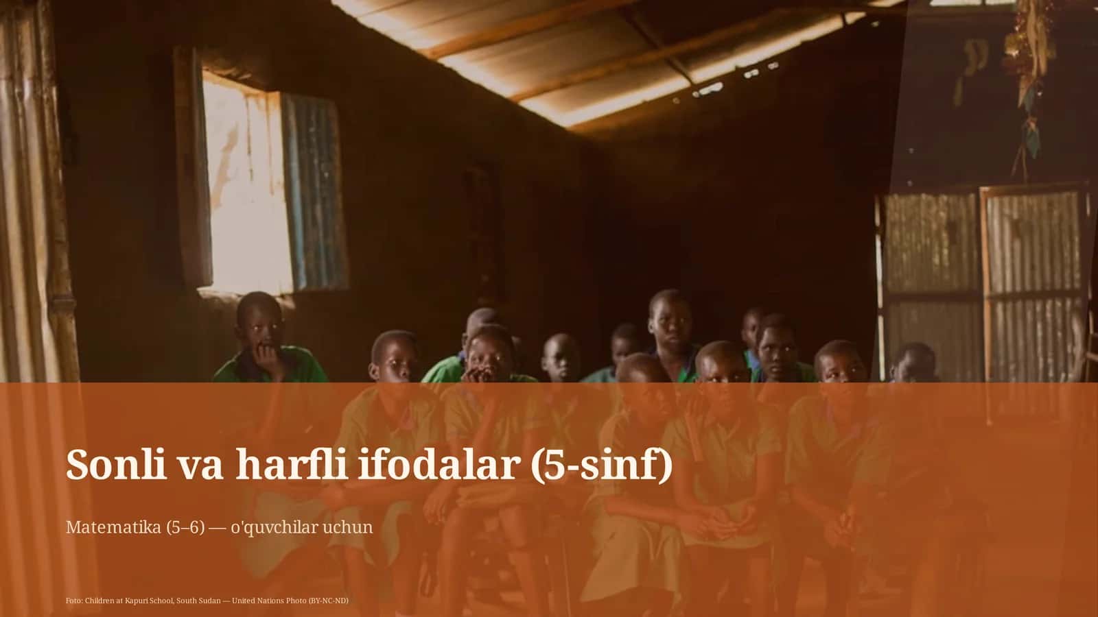 Sonli va harfli ifodalar (5-sinf) 1