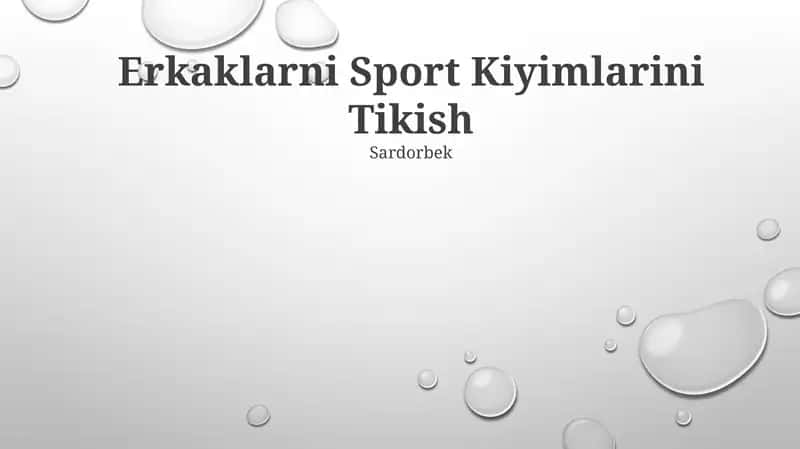 Erkaklarni Sport Kiyimlarini Tikish 1