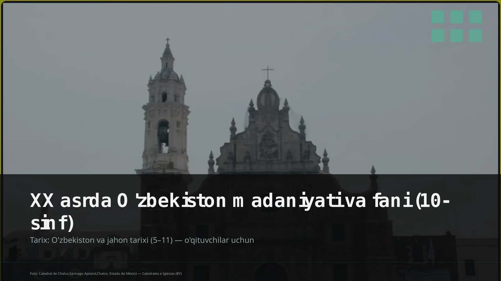 O'zbekiston madaniyati va fani (10-sinf) 1