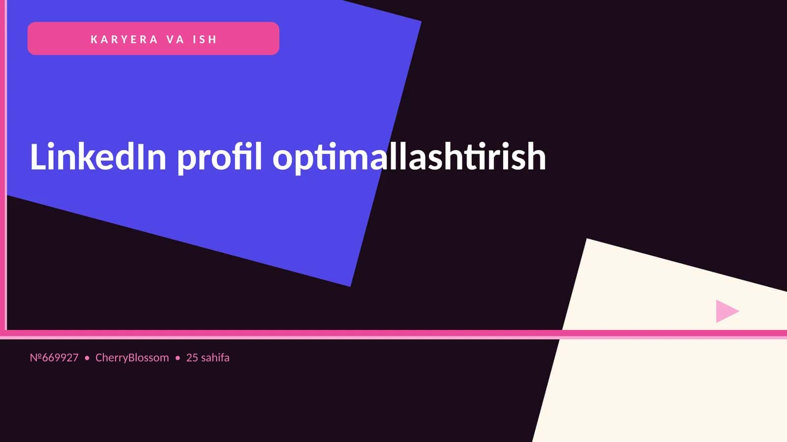 LinkedIn profil optimallashtirish 1