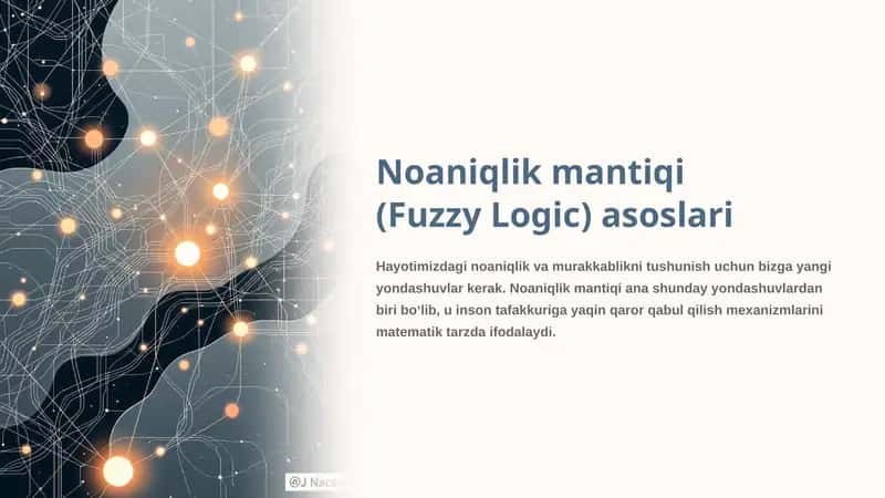 Noaniqlik mantiqi (Fuzzy Logic) 1