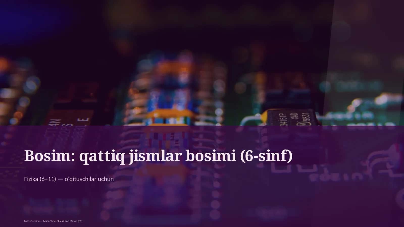 Bosim: qattiq jismlar bosimi (6-sinf) 1
