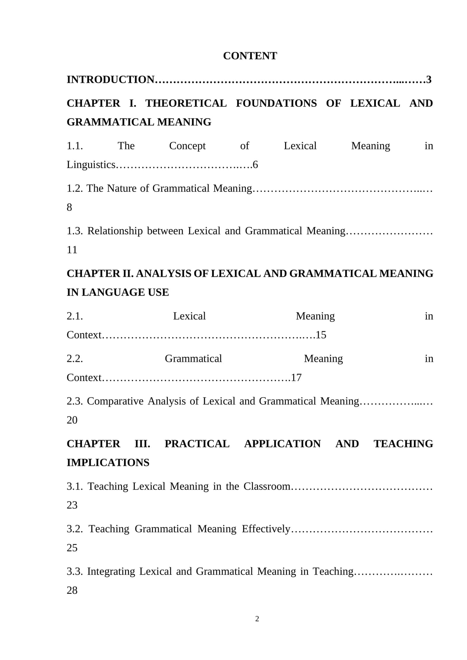 Lexical and Grammatical Meaning 1