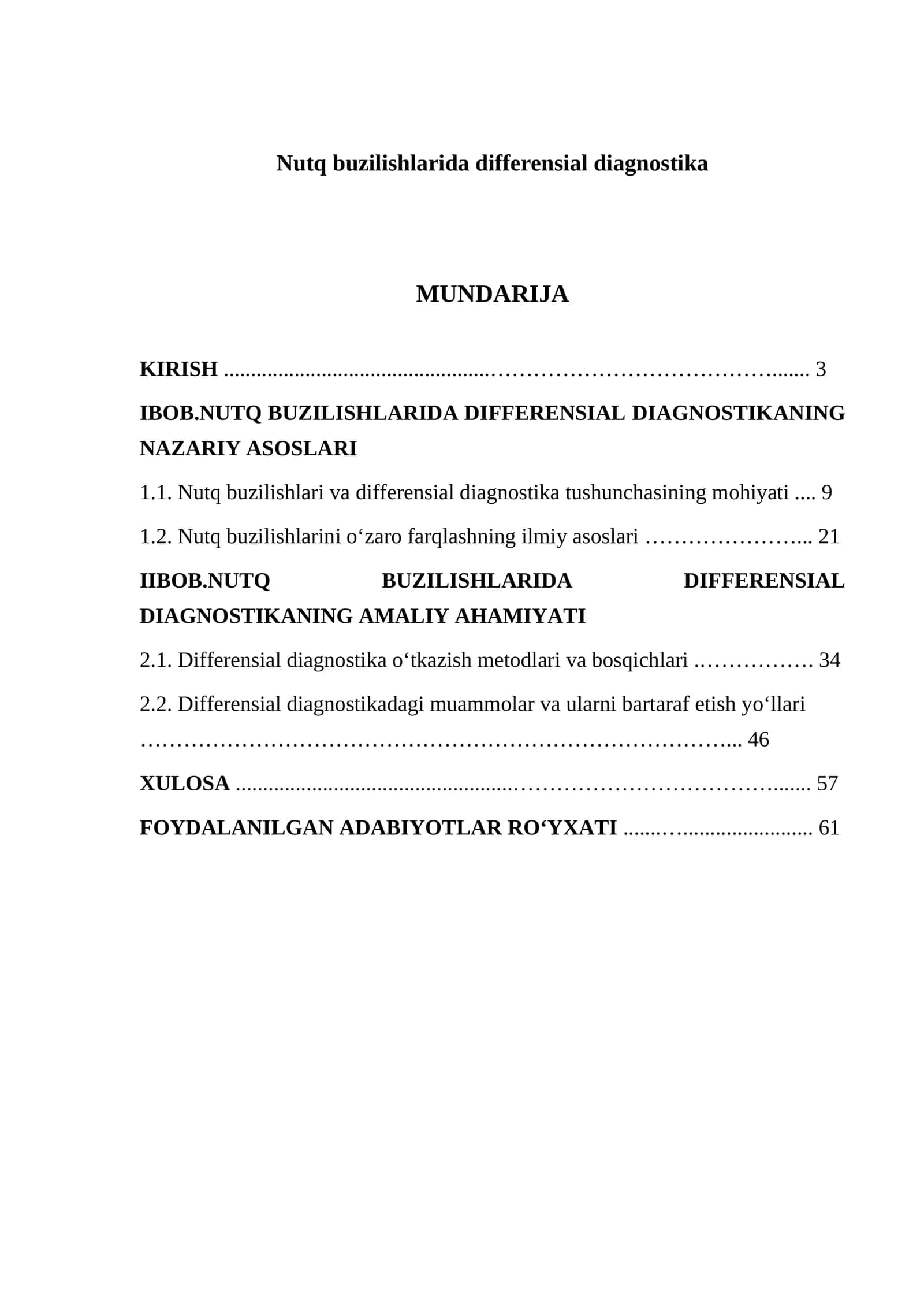 Nutq buzilishlarida differensial diagnostika 1