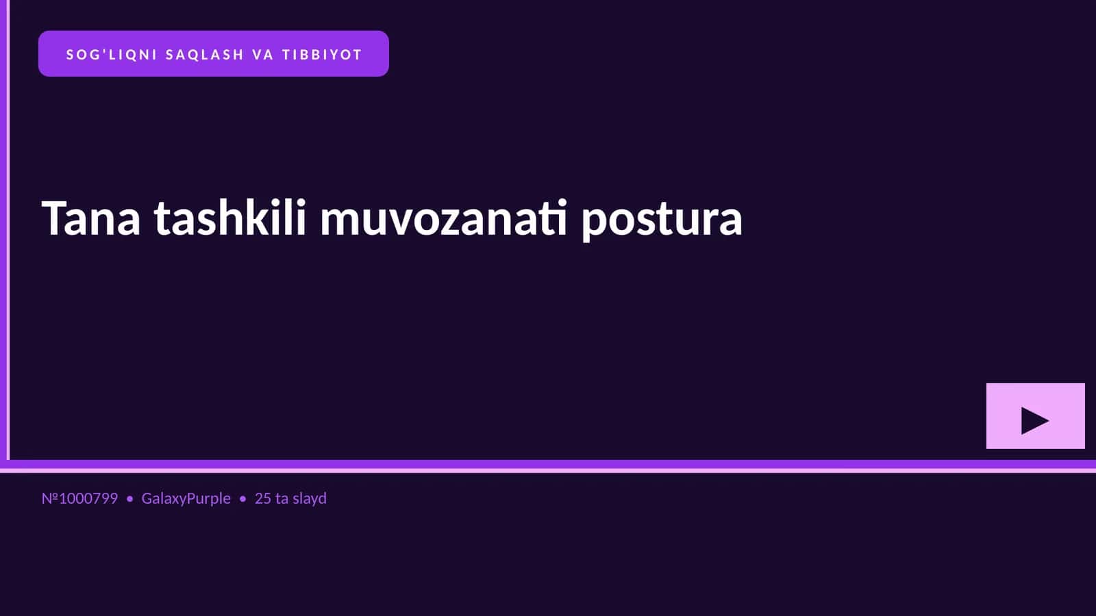 Tana tashkili muvozanati postura 1