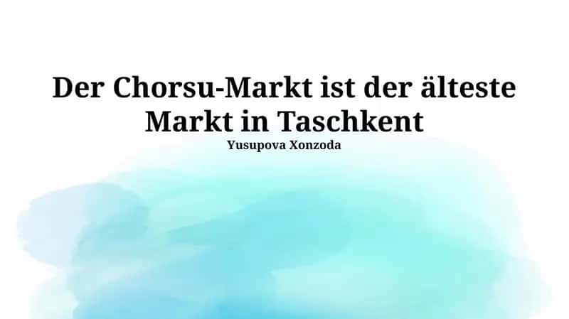 Der Chorsu-Markt in Taschkent 1