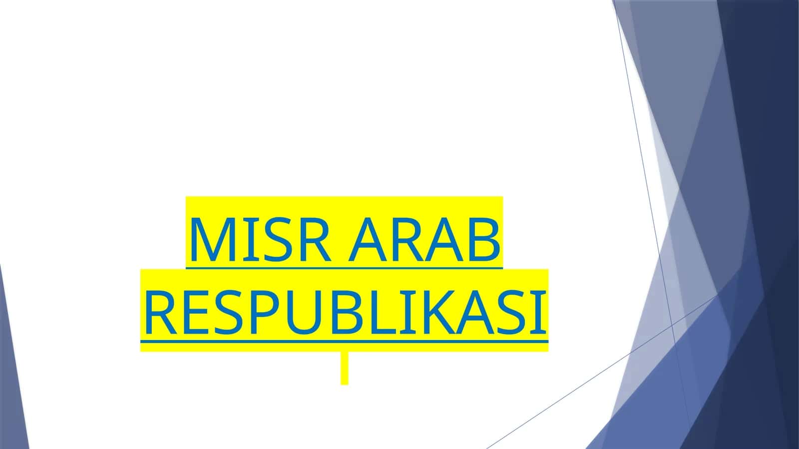 Misr Arab Respublikasi 1