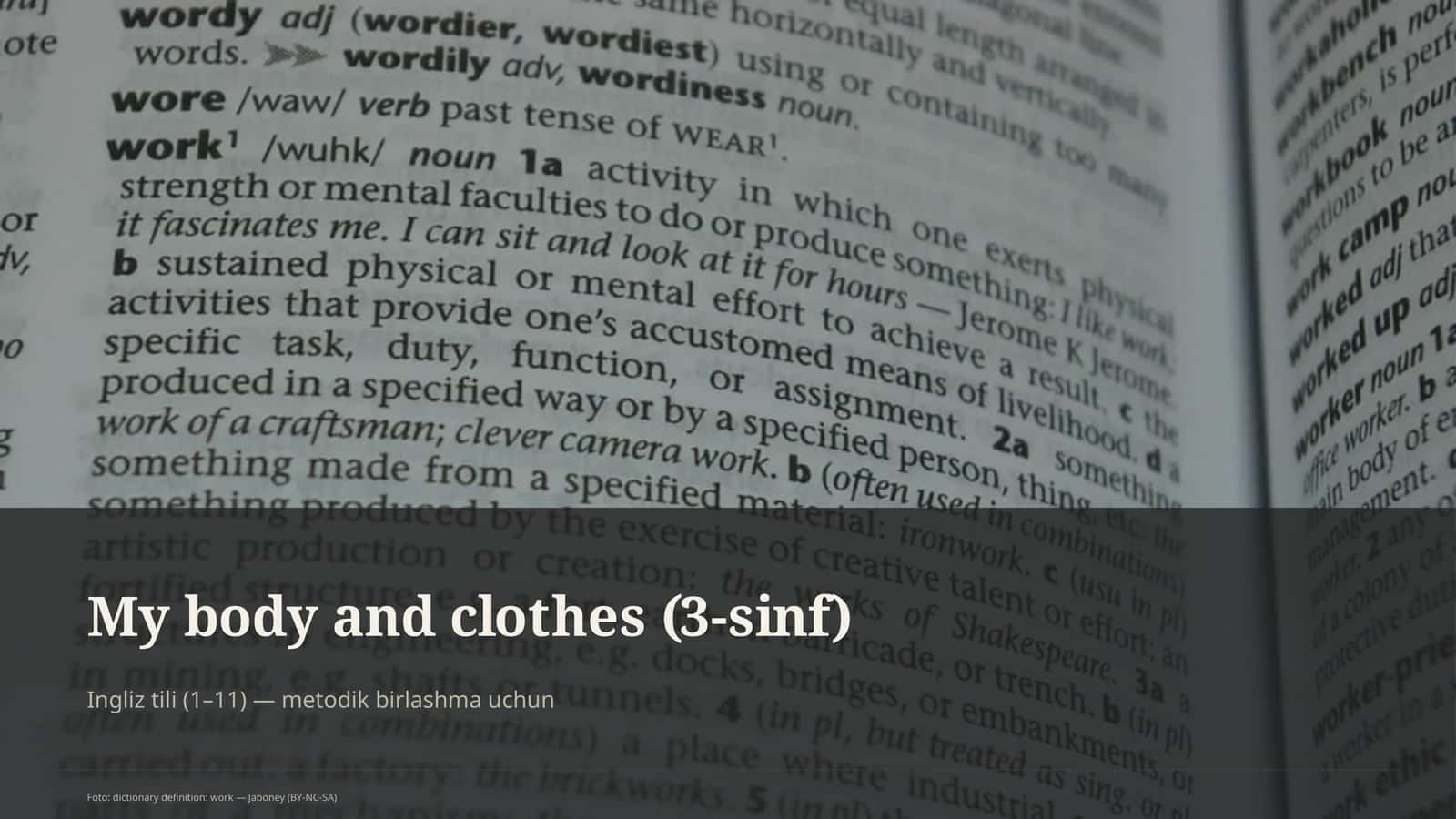 My body and clothes (3-sinf) 1