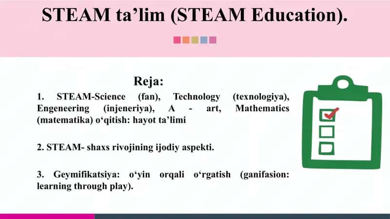 STEAM ta’lim(STEAM Education) 1