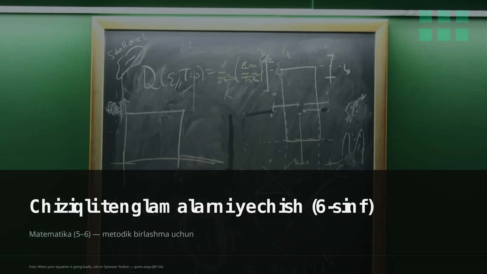 Chiziqli tenglamalarni yechish (6-sinf) 1
