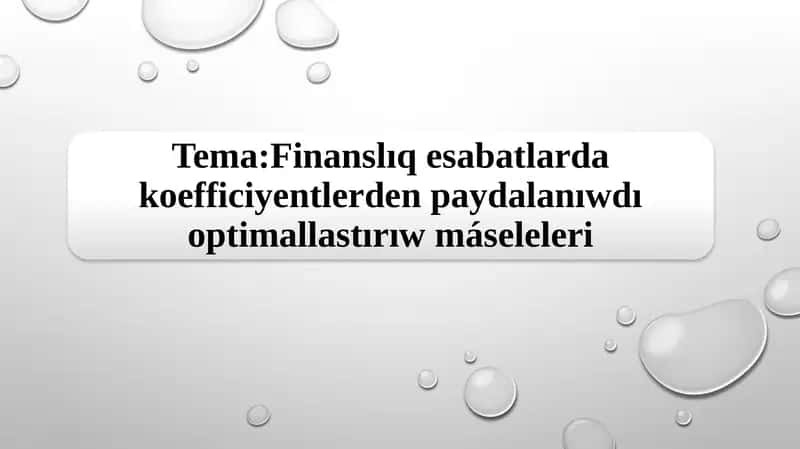 Finanslıq esabatlar 1