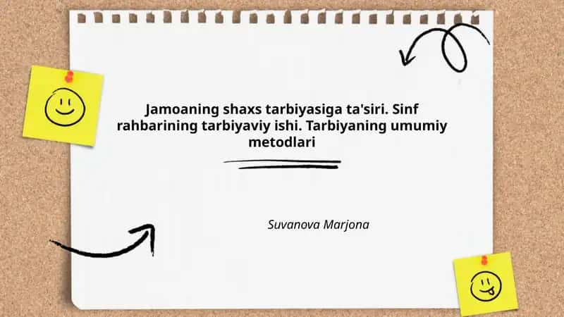 Jamoaning shaxs tarbiyasiga ta'siri 1