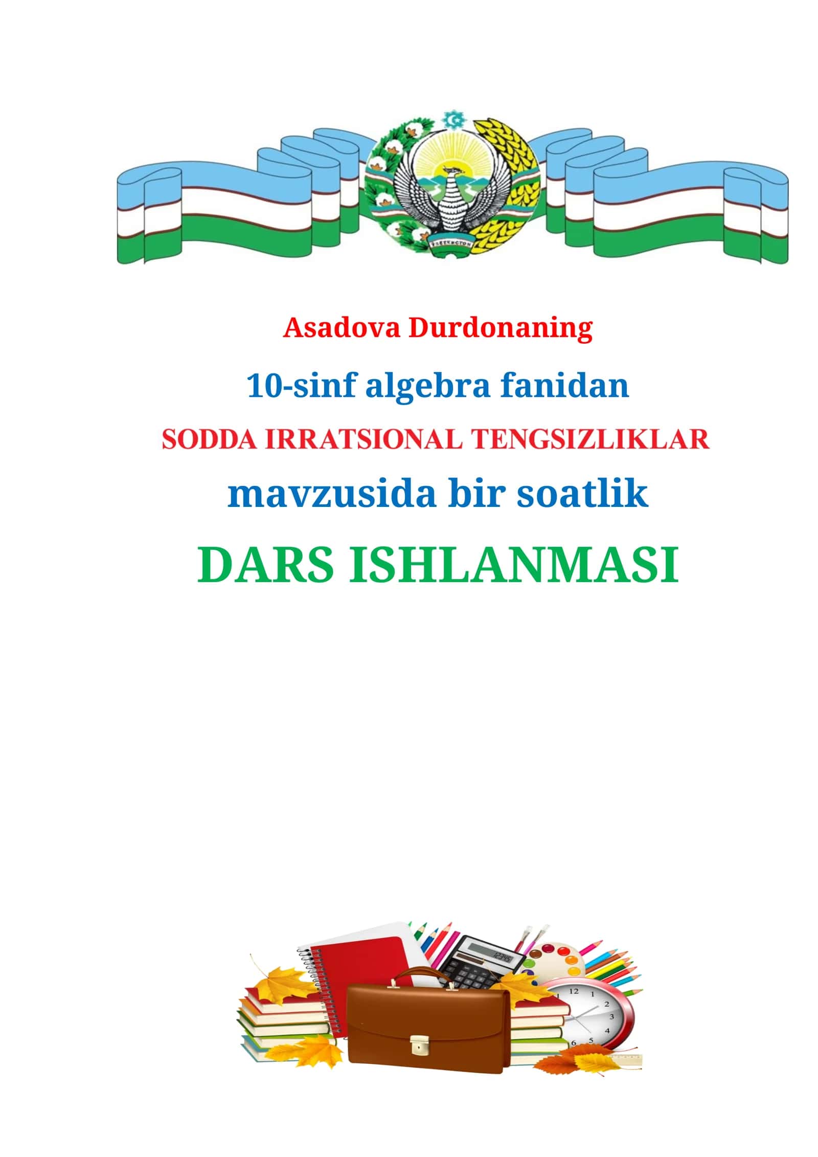 Dars Ishlanmasi 1