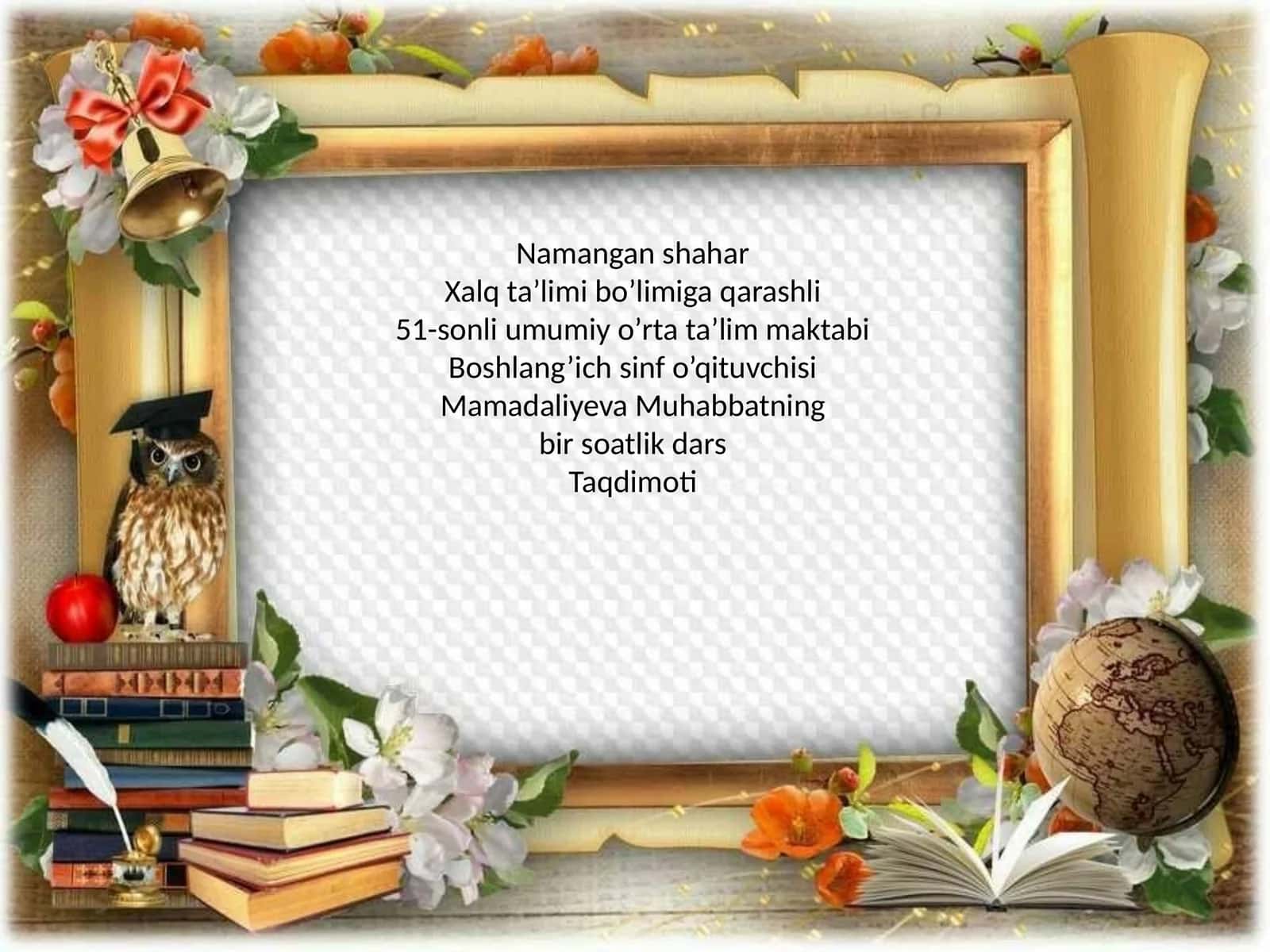 DARSNING OLTIN QOIDALARI 1