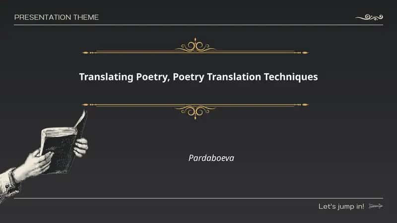 Translating Poetry, Poetry Translation Techniques 1