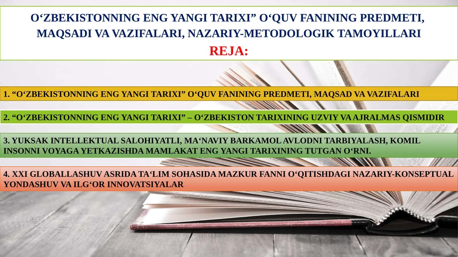 O‘ZBEKISTONNING ENG YANGI TARIXI 1