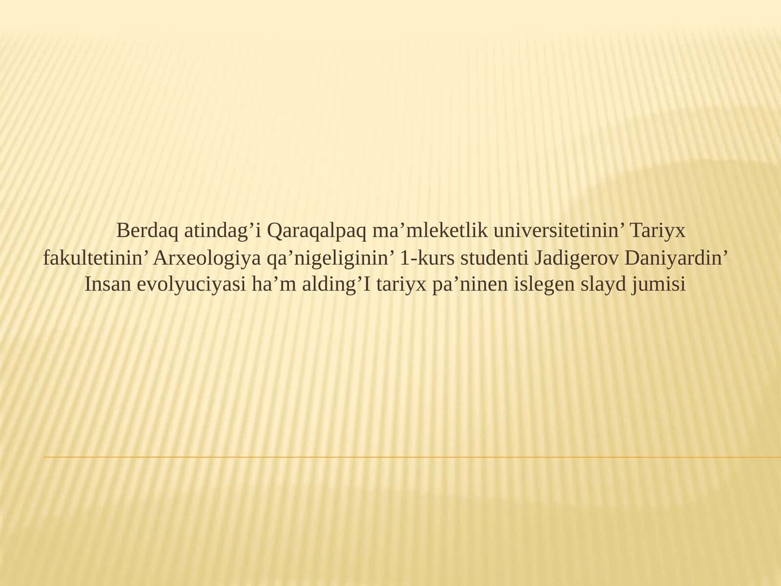 Insanevolyutsiyasi haqida 1