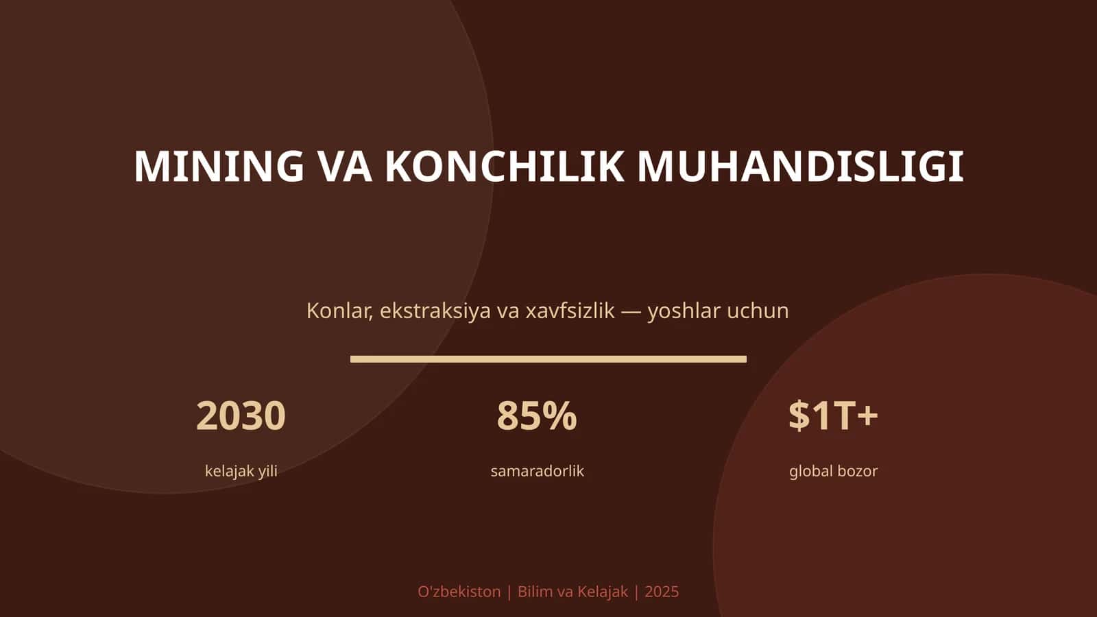 MINING VA KONCHILIK MUHANDISLIGI 1