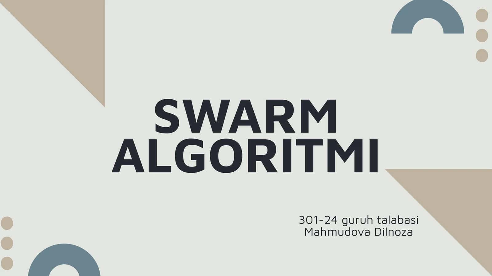 Swarm algoritmi 1