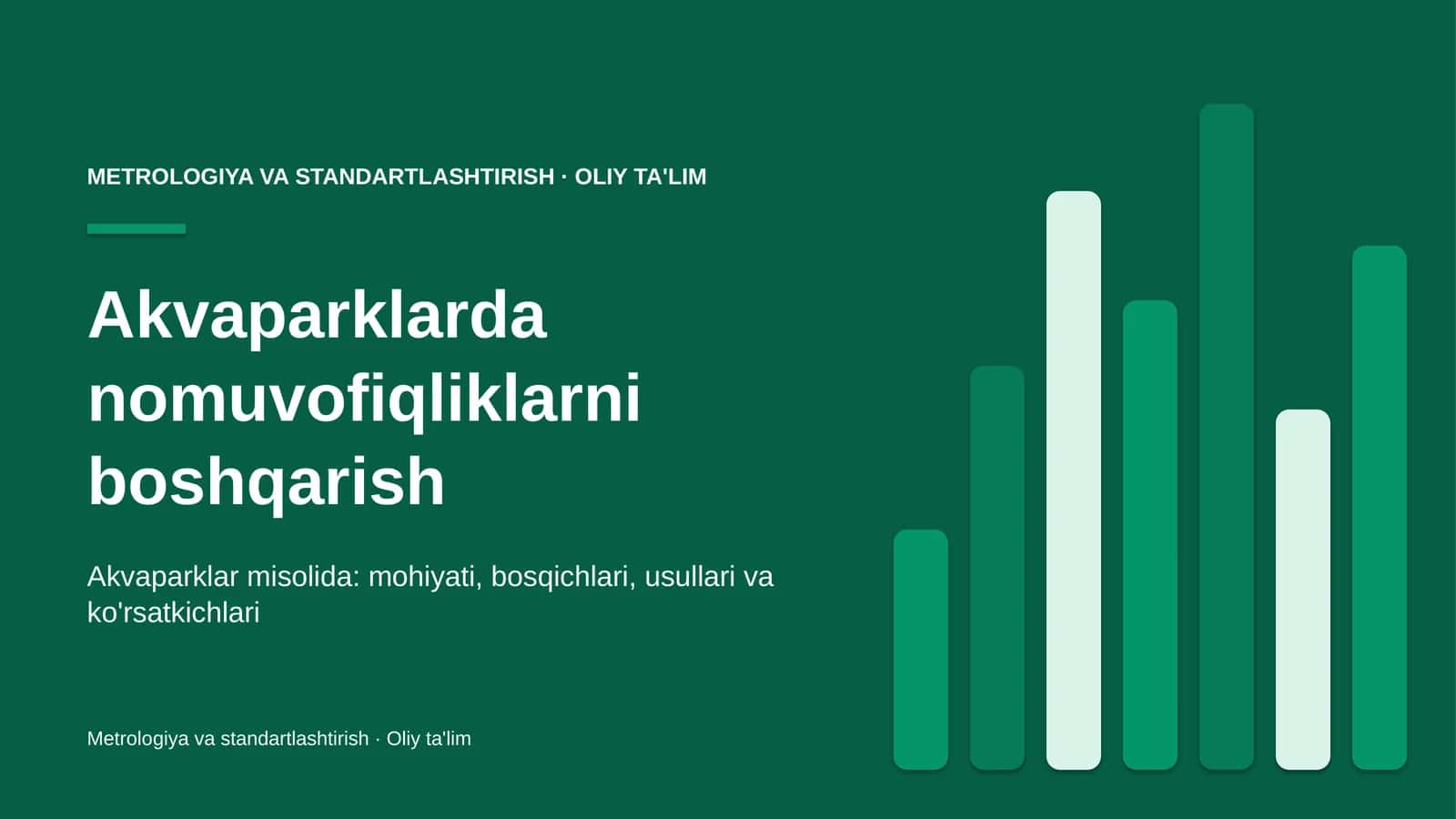 Akvaparklarda nomuvofiqliklarni boshqarish 1