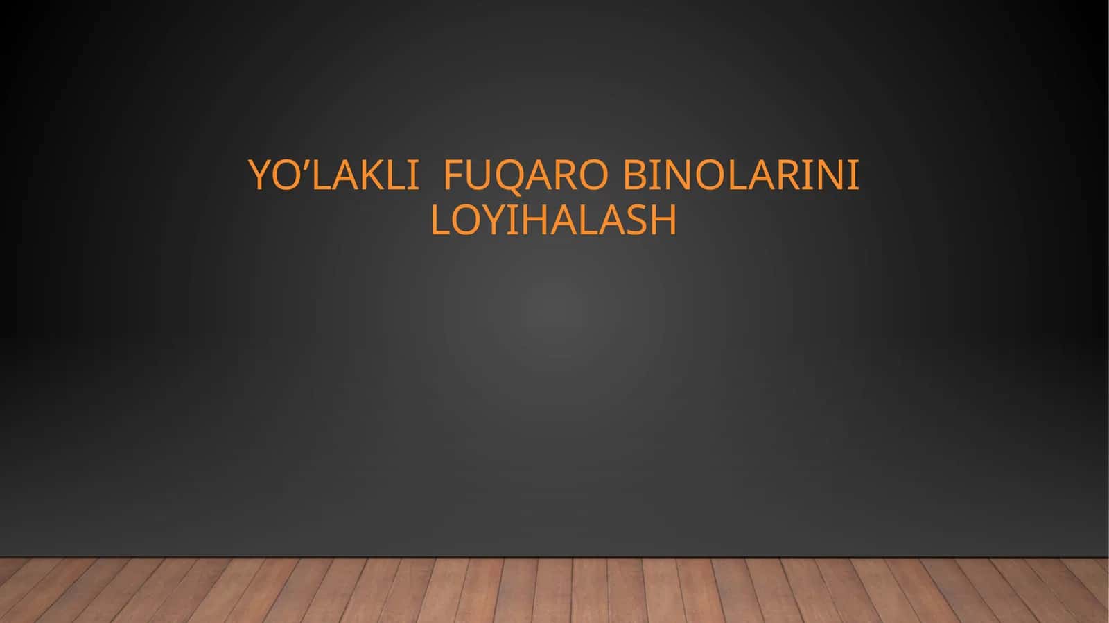 yo’lakli  fuqaro binolarini loyihalash 1