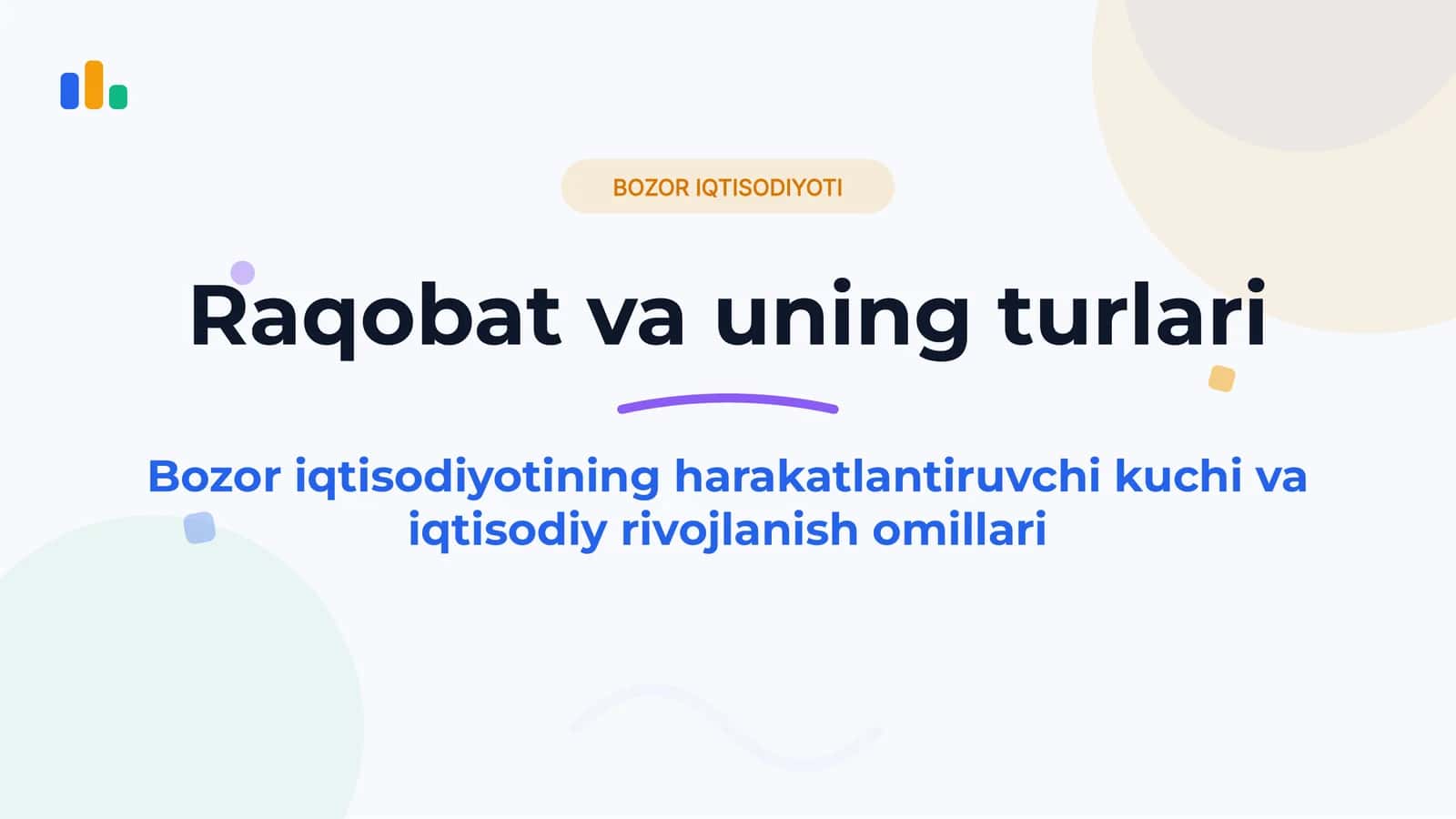 Bozor iqtisodiyoti 1