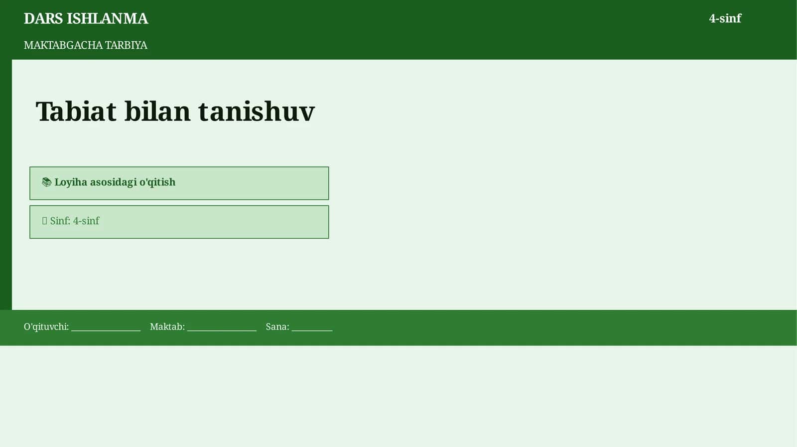 DARS ISHLANMA 4-sinf 1