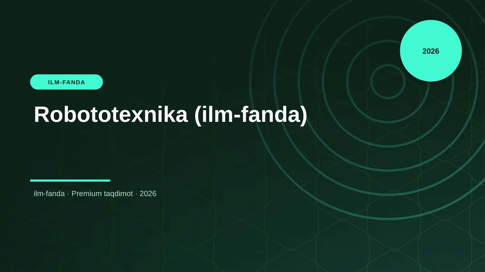 Robototexnika (ilm-fanda) 1