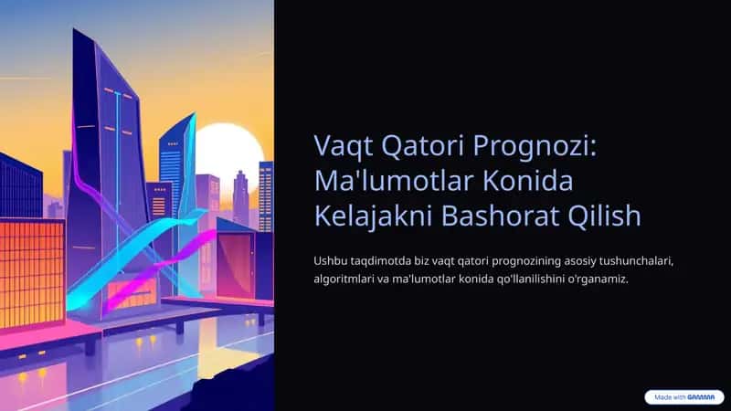 Vaqt Qatori Prognozi 1
