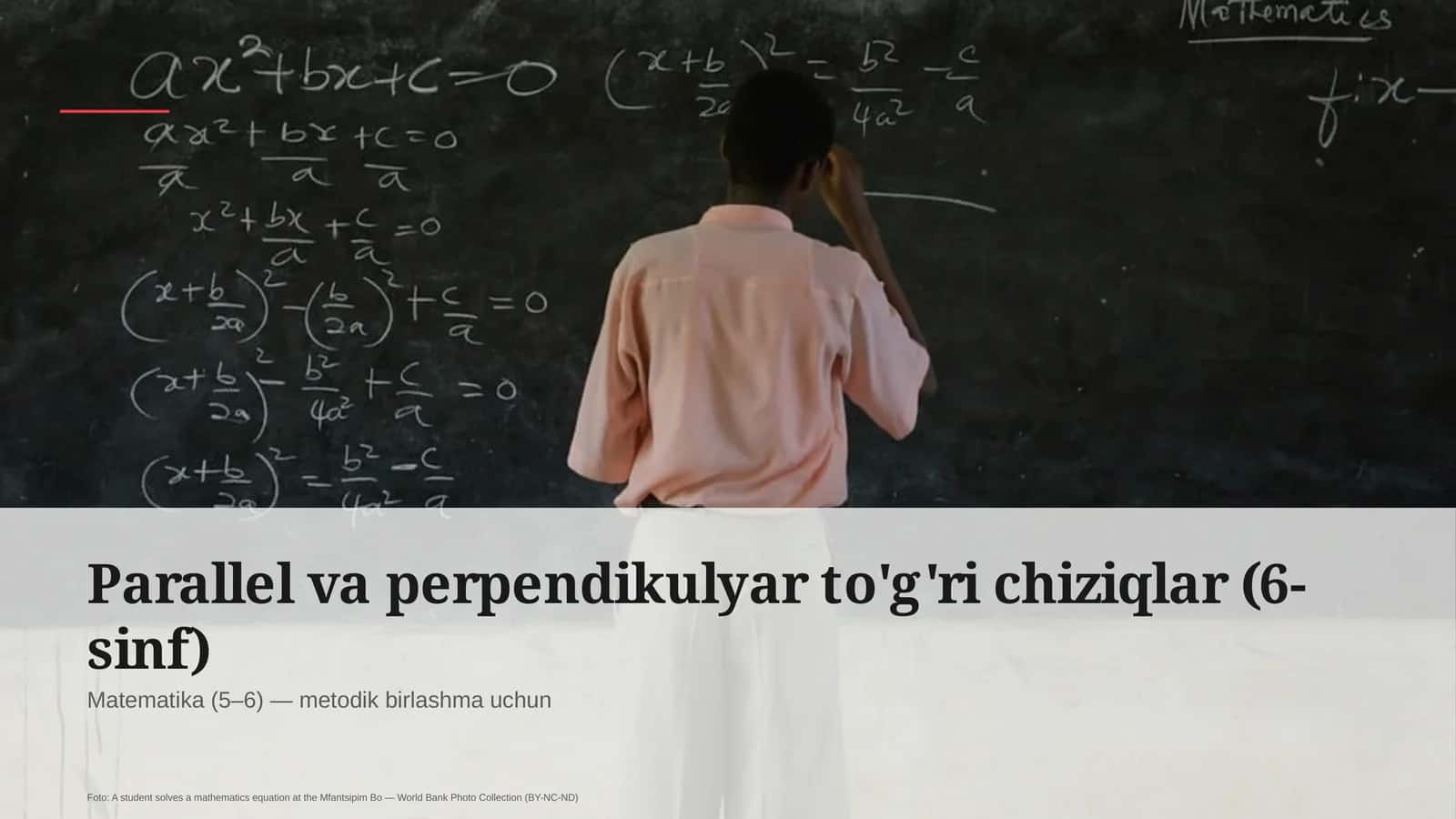 Parallel va perpendikulyar to'g'ri chiziqlar (6-sinf) 1